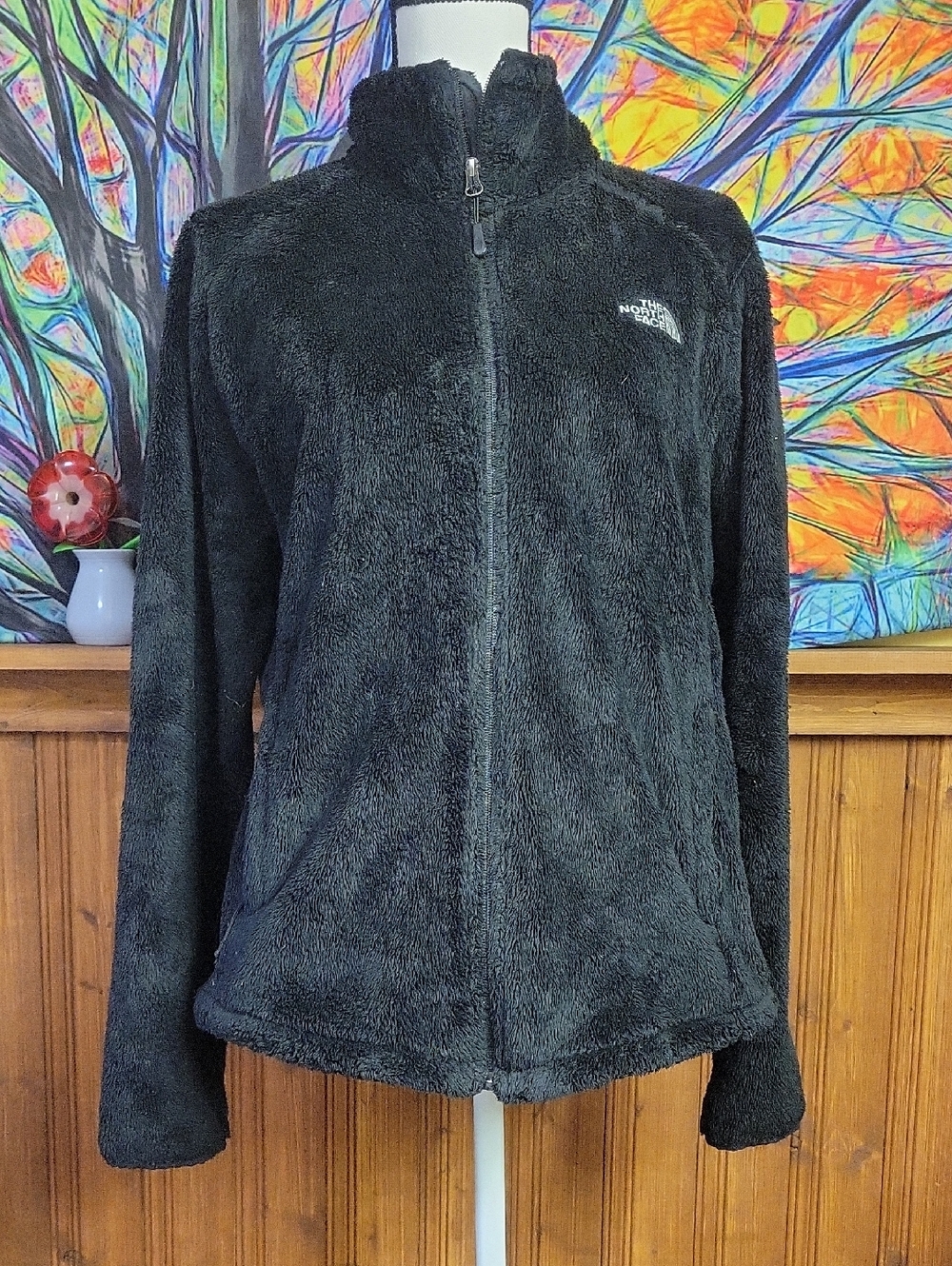 The North Face Women's Black Fleece Full-Zip Jacket Large